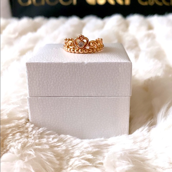 Authentic Pandora’s tiara 👸🏻 ring rose gold , size 55 - Picture 1 of 6